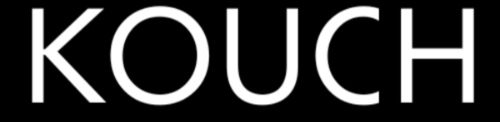 White 'KOUCH' text on a black background